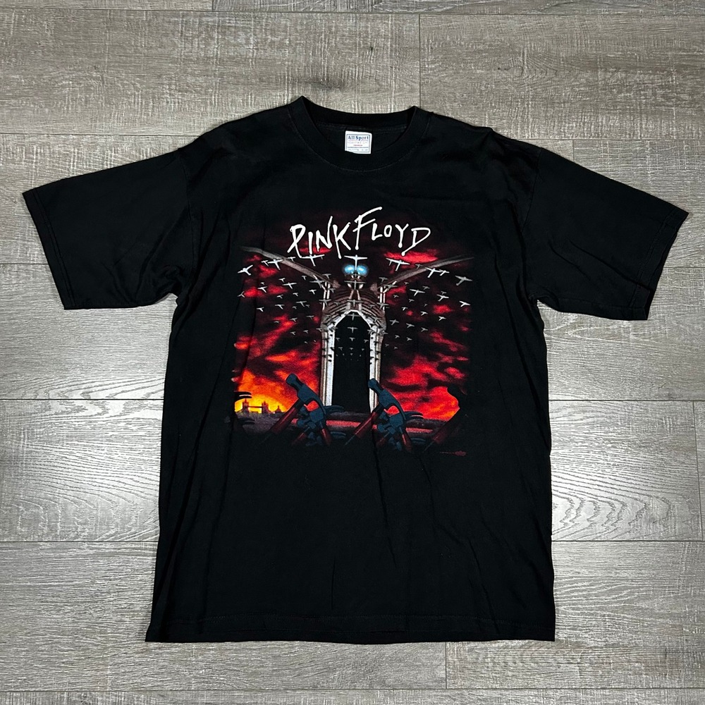 Vintage 1997 Pink Floyd The Wall T-Shirt All Sport Heavyweight XL Black 90s Tee
